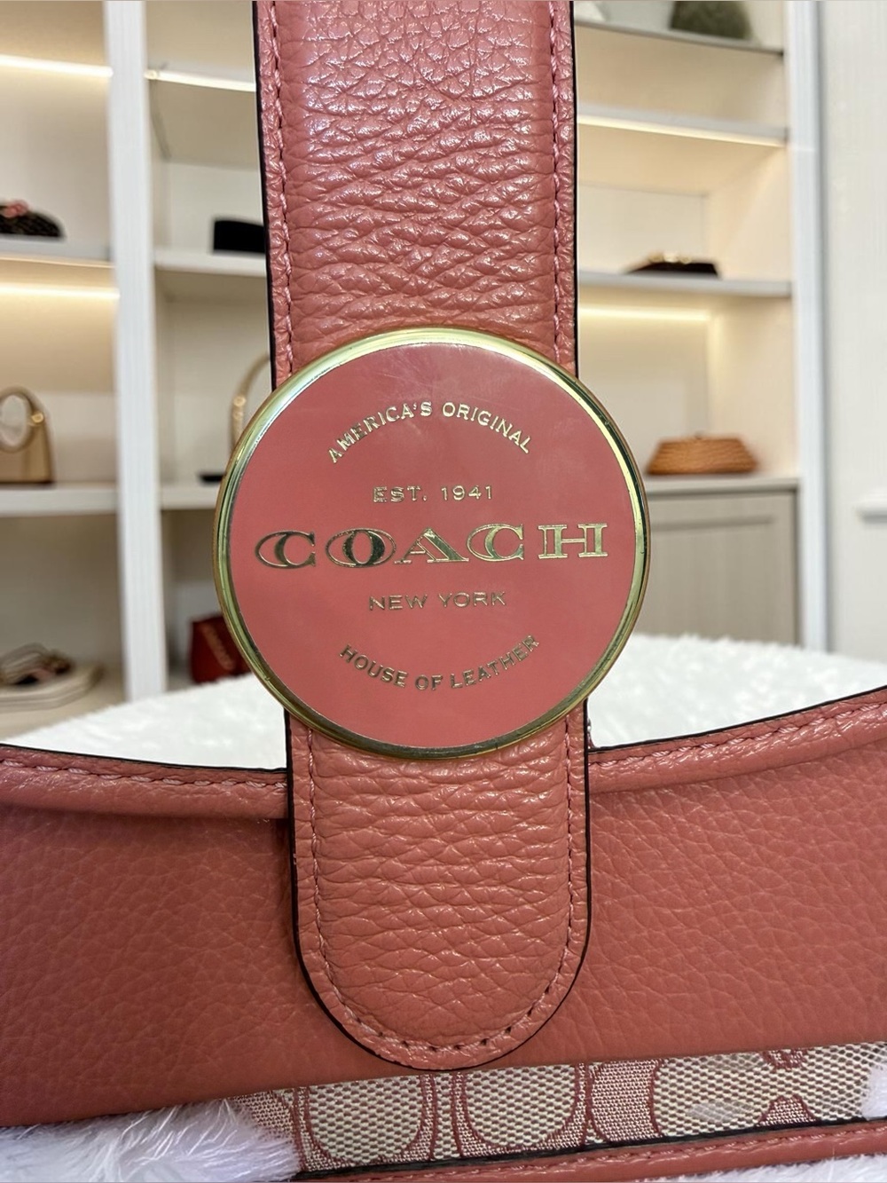 Coach Lonnie Crossbody Bag in Pink Signature Jacquard C8307 - Picture 4 of 13